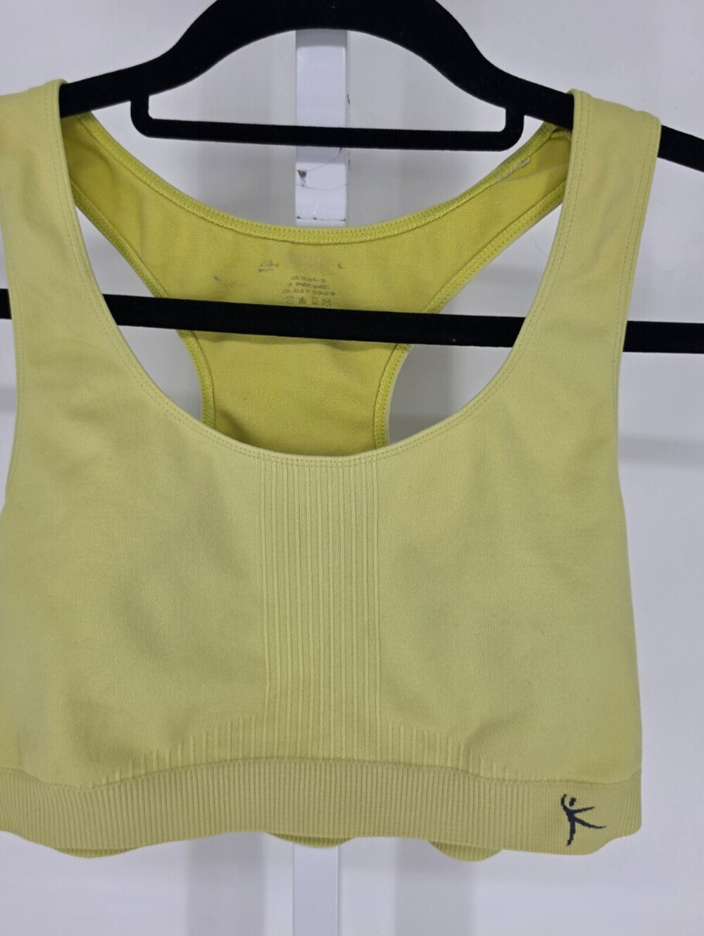 Danskin Womens Sz M Racerback Sports Bra Medium Impact Lime Green
